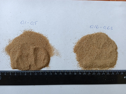 Кварцевый песок для площадок фр. 0,16-0,63 мм.  купить в Махачкале фото Камень Клуб