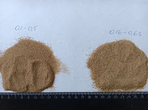 Кварцевый песок для площадок фр. 0,16-0,63 мм.  купить в Махачкале фото Камень Клуб