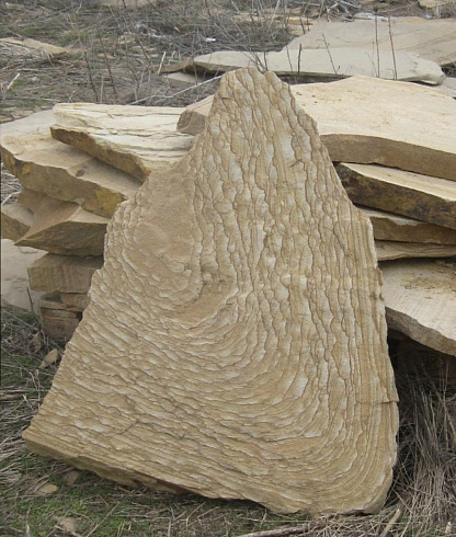 Kamenclub.ru: Форматный камень (плаха) пошаговая дорожка от 70-150 см (4 -12 см)  купить в Махачкале плитняк  форматный плаха желтый песчаник 9 000 руб/т   фото КАМЕНЬ КЛУБ