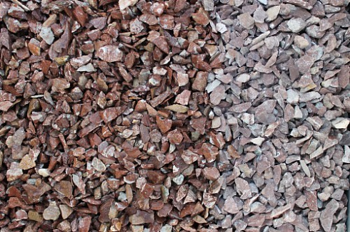 Kamenclub.ru: Мраморная крошка (щебень крошка розовый) фр. 10-20 мм.  купить в Махачкале мрамор розовый, красный каменная декоративная крошка ландшафтная 11000 руб/т   фото КАМЕНЬ КЛУБ