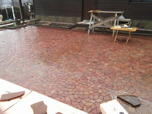 Kamenclub.ru: Песчаник брусчатка (Готика) art PSK-L-01  купить в Махачкале    2600 руб/кв.м    фото КАМЕНЬ КЛУБ